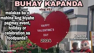Foodpanda/kapanda ebike Valentine's quest malakas  ba biyahe?pagmay celebration,holiday vlog 51