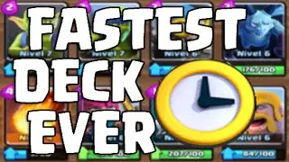 Clash Royale - FASTEST DECK EVER !!! (Guinness Record for the quickest win?)