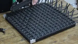 Урок плетения из искусственного ротанга узор "Шахматка"