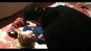 Diaper change with diaper changing pillow