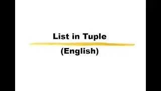 List inside Tuple in Python (in English)