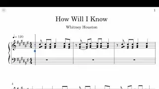 Whitney Houston - How Will I Know Sheet Music