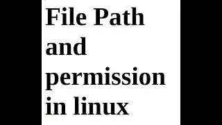 File permission and path in linux