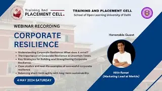 Corporate Resilience | Webinar Recording | Training & Placement Cell DUSOL