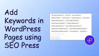 How to Add Keywords in WordPress Pages Using SEO Press