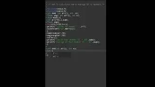 Wap to calculate sum and average of 10 numbers in array using function in programming C | 