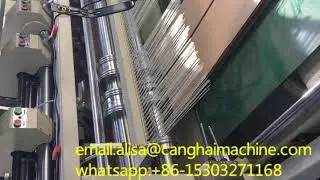 2000 type 4 blade 6 line auto feeder thin blade slitting and scoreing machine with stacker
