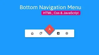 Animated Bottom Navigation Bar using html, css & javaScript || css mobile navigation bar @ravied