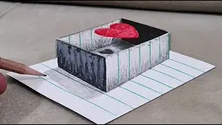 easy 3d drawing on paper for beginners