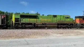 NS 1072 trails on the E-SFBATM as it passes Ash Grove, MO