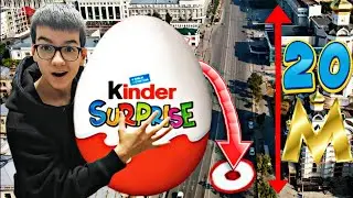 Скинул САМЫЙ БОЛЬШОЙ киндер В МИРЕ с[Шестиэтажного ЗДАНИЯ]