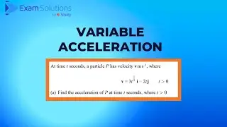 A level Edexcel 2021 November Paper 3 Mechanics Q5 - Variable Acceleration | ExamSolutions