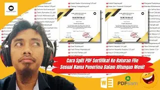Cara Memisahkan File PDF Sertifikat Sesuai Nama Penerima Hanya Dalam Hitungan Menit (Split PDF)