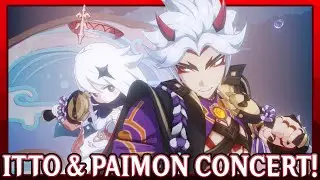 Cute! Itto and Paimon Duet Concert Cutscene Reaction! (4.6  Event) | Genshin Impact