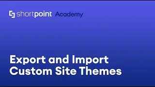 Export and import custom SharePoint site themes
