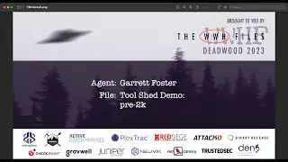 Tool Shed Demo: Pre2k | Garrett Foster | WWHF 2023
