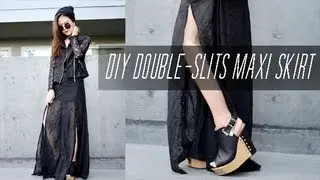 DIY Double-Slits Maxi Skirt