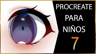 procreate para niños 7: dibujando ojos anime