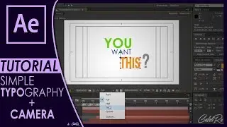 [TUTORIAL] Simple Typography + Camera - After Effect #1