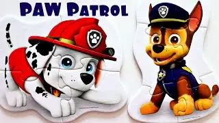 Marshall and Chase jigsaw puzzle - play puzzles for kids with characters from the cartoon Paw Patrol