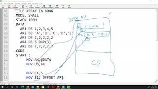 8086 Assembly Programming : Arrays Part one
