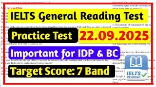 IELTS Reading General Training Practice Test 2025 With Answers | IELTS General Reading Practice Test