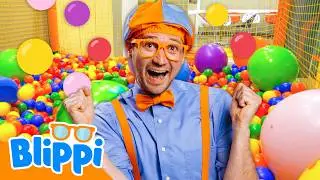 Blippi's Color Ball Pit Adventure! 🌈🔴