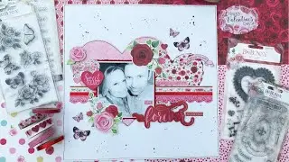 Valentine's Day Scrapbook Layout