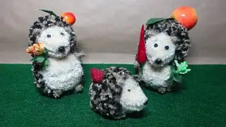 Ежики из пряжи - талисман на удачу!