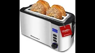 Toaster Timer Bagel Function 6 Toast Setting Defrost Cancel Function Built-in Warming Rack