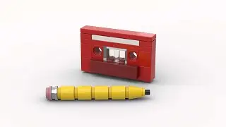 How to build LEGO Cassette and Pencil - LEGO MOCs