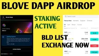 BLOVE DAPP || ACTIVE STAKING || AIRDROP SHOW NOW || BLD TOKAN EXCHANGE LISTING PRICE ||