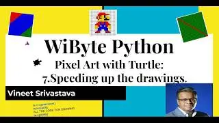 7. Pixel Art with Turtle: How to speed up the drawing using ts.tracer() and ts.update()