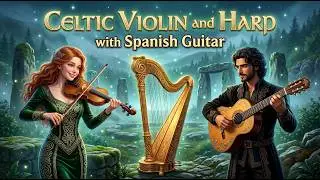50 Min Celtic Music with Violin, Harp & Spanish Guitar  | Female Vocals for Relaxation & Meditation