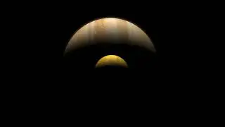 Crescent Jupiter and Io