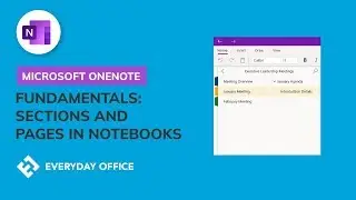 Structuring OneNote with Sections and Pages
