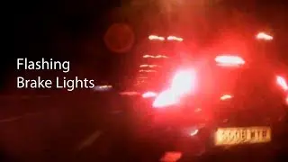 Flashing brake light on modern cars