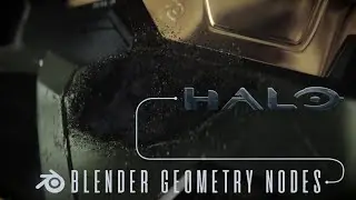 HALO INTRO - Blender (Particle System with Geometry Nodes)