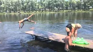 Смешной прыжок, Прыжки в воду (slow mo)