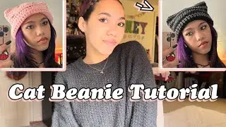 Crochet Cat Ear Beanie Tutorial 💞