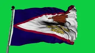 🚩American Samoa Flag Waving | GREEN SCREEN & CHROMA MATTE🚩
