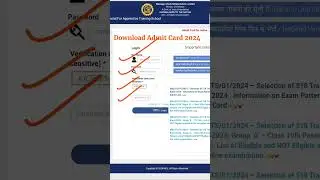 Download Mazagon Dock Shipbuilders Limited Apprentices Admit Card 2024 || Hall Ticket 2024 #shorts