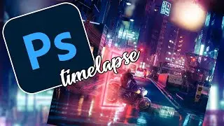 NIGHT RIDE! - Photoshop CC 2020 Speed Art