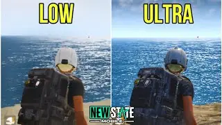Low vs Ultra Graphics 😨 NEW STATE MOBILE (4K)
