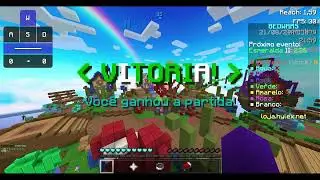 ganhei a partida mas facil do bed wars !!! :BED WARS