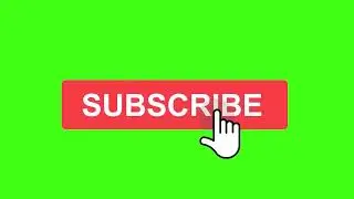 YouTube like subscribe bell icon buttons green screen video