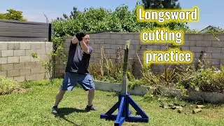 Combat Con cutting training at sword friend Ryan's