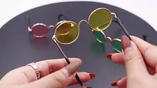 Vintage Round Cat Sunglasses Reflection Eyewear glasses For Small Dog Cat Accessories