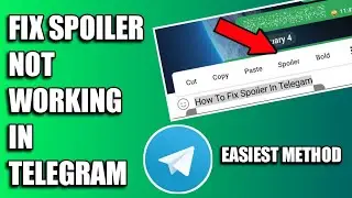 How to Fix Spoiler Not Working In Telegram Latest Update. Telegram Spoiler Not Working.