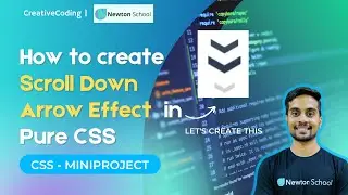 How to create Scroll Down Arrow Animation in Pure CSS | CSS MiniProject | Step by Step Tutorial